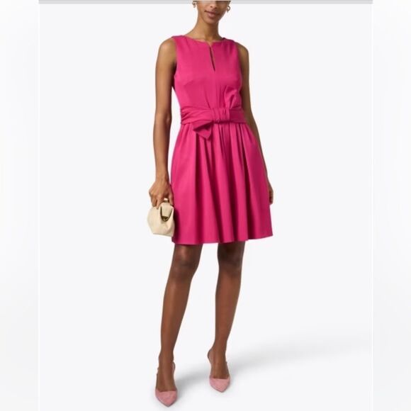 PAULE KA Fuschia Pink Ottoman Stretch Dress 8 NWT - Picture 1 of 15